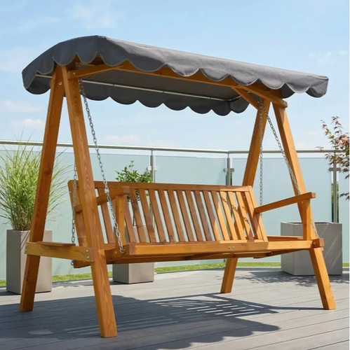 Wooden garden swing bench - wooden,