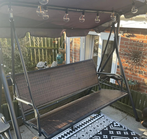 Rattan swing chair large patio - swing,